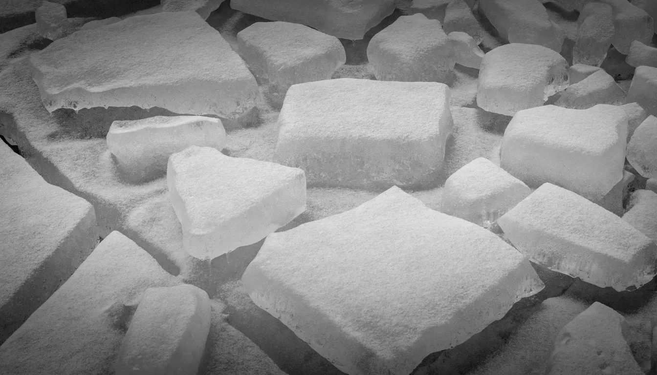Chunks of white alum crystal