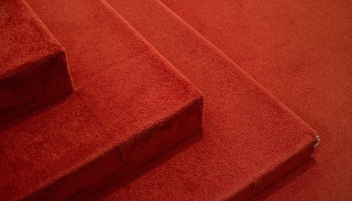 Red carpeted steps
