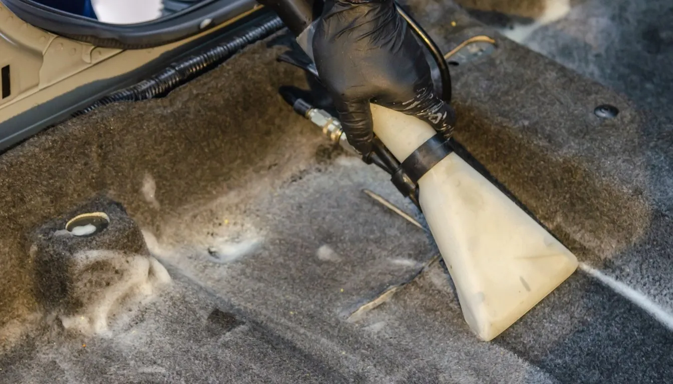 Extraction wand cleaning carpet