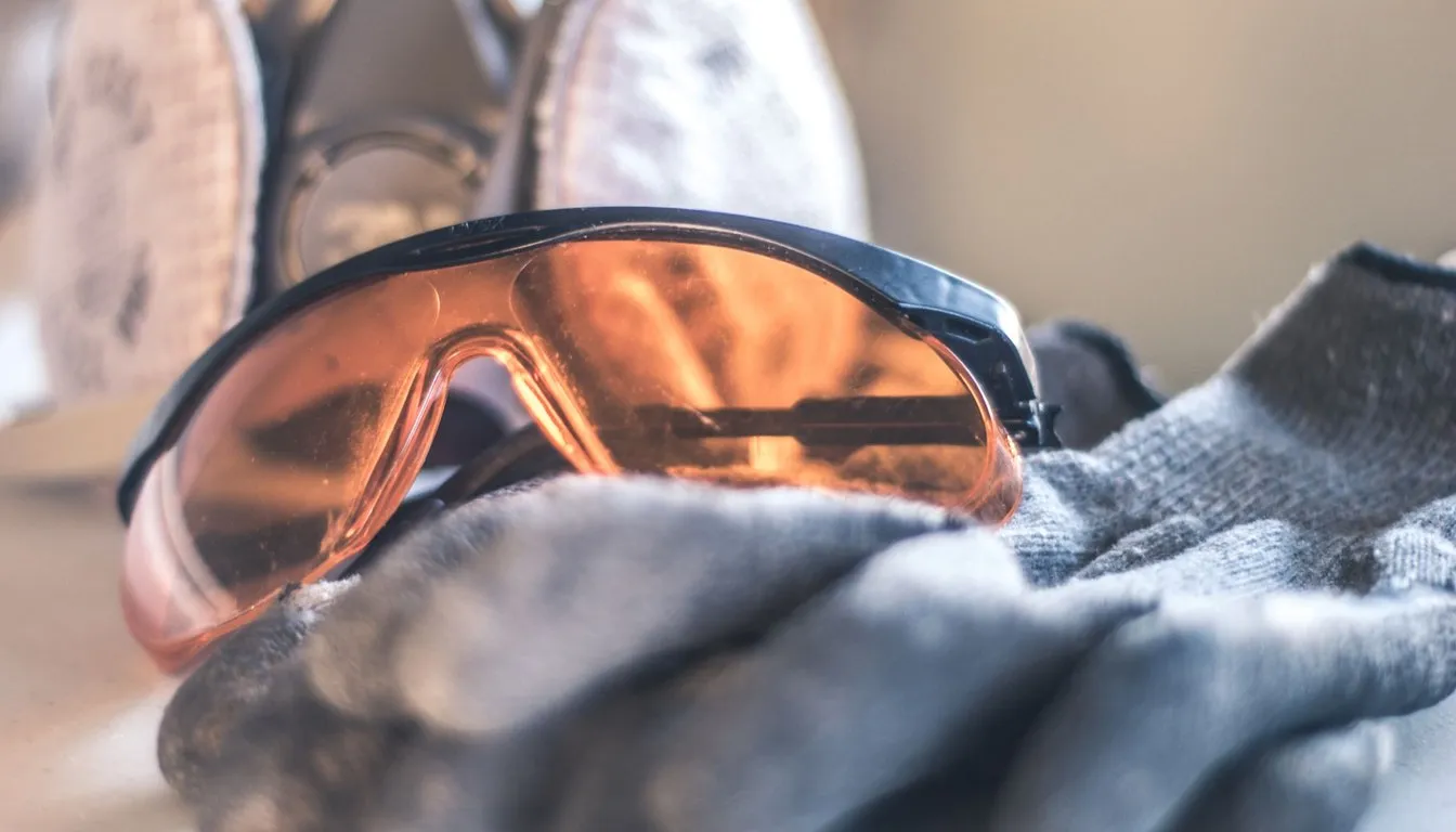 Safety glasses and work gloves