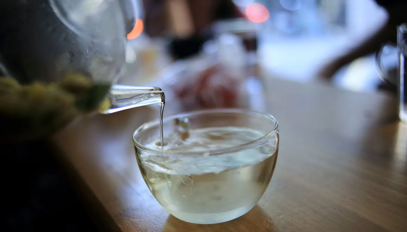 Bowl of soapy water set as a flea trap