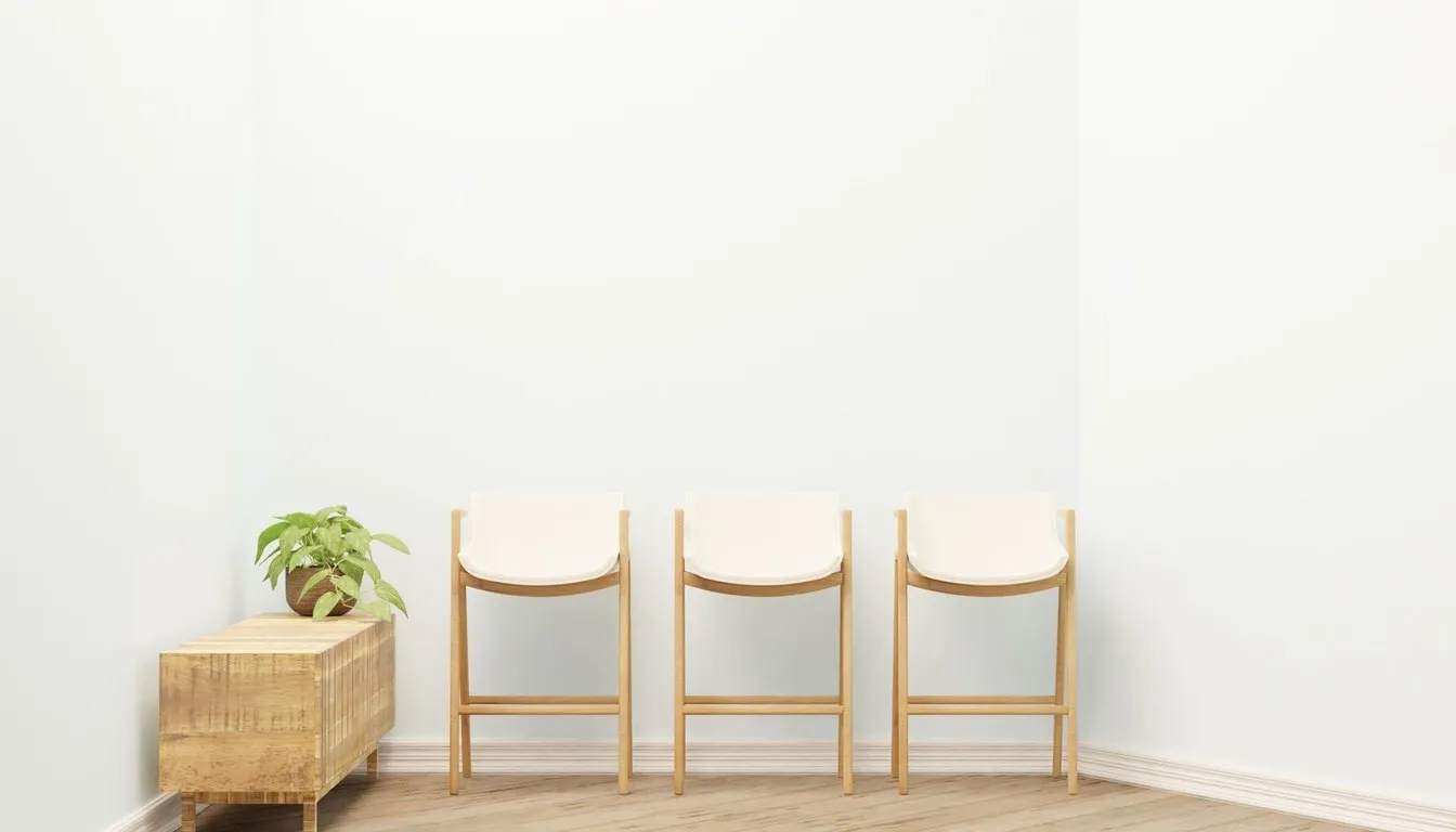 Small wooden children's chairs and toy box