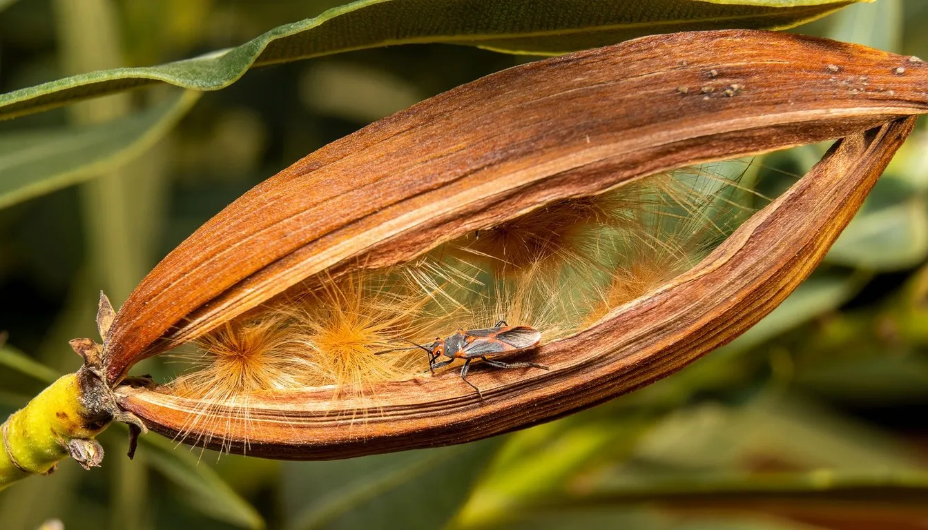 Seed bug on a dried pod