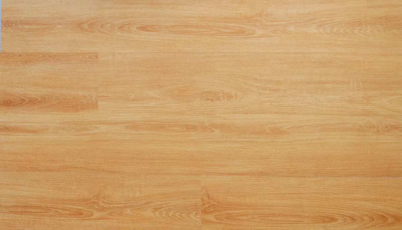 Light laminate wood flooring seen from above