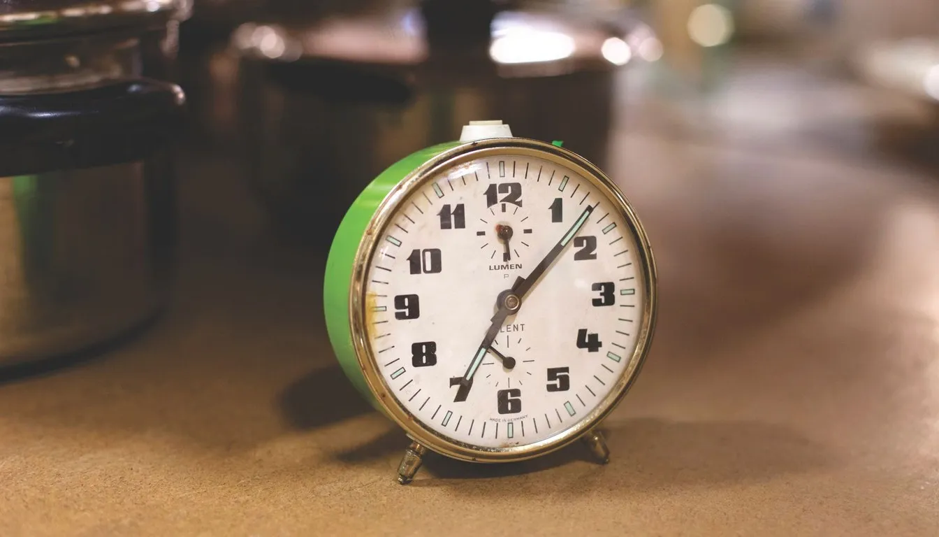 Vintage wind-up alarm clock