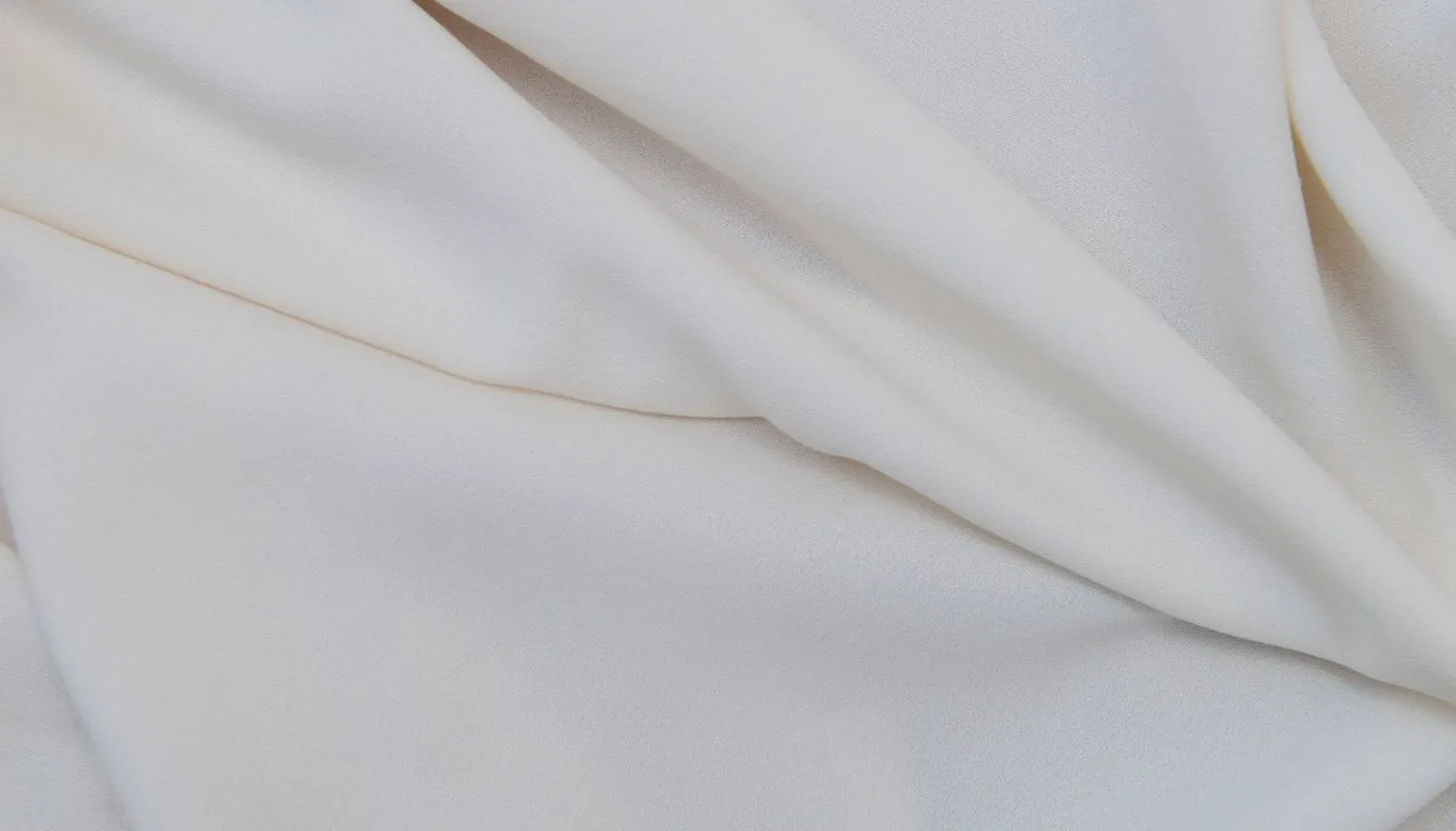 Draped white fabric