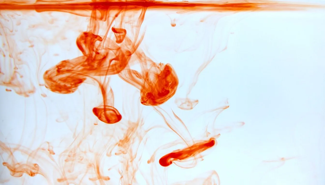 Red ink diffusing through water