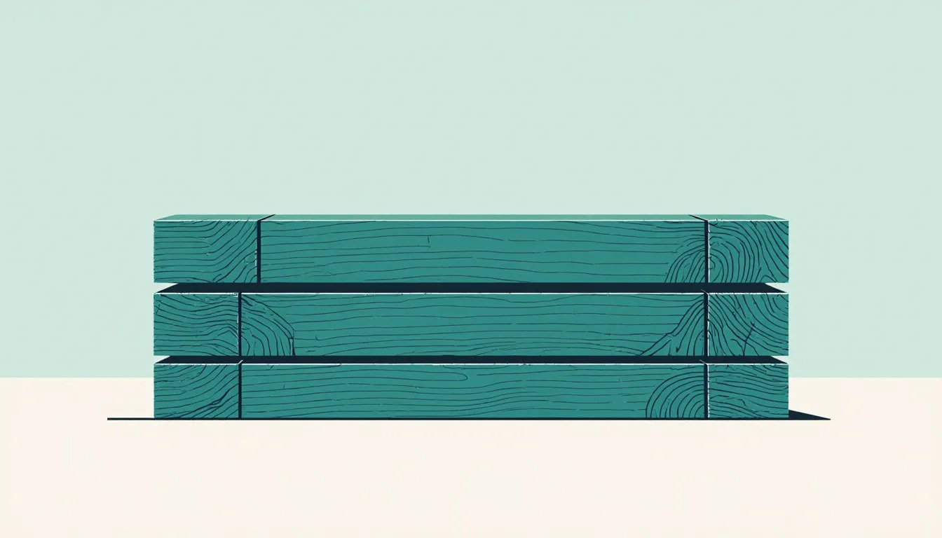 Stack of pressure-treated lumber