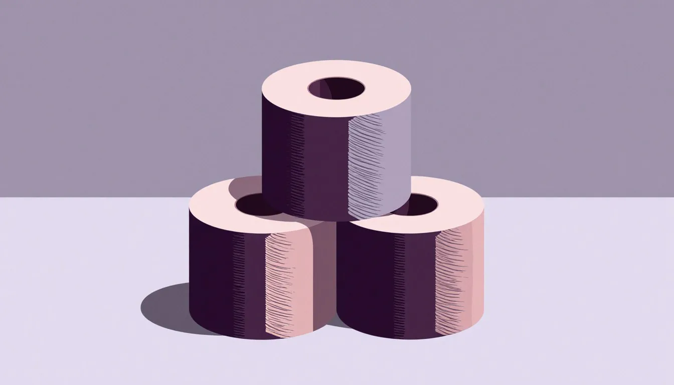 Stacked rolls of toilet paper