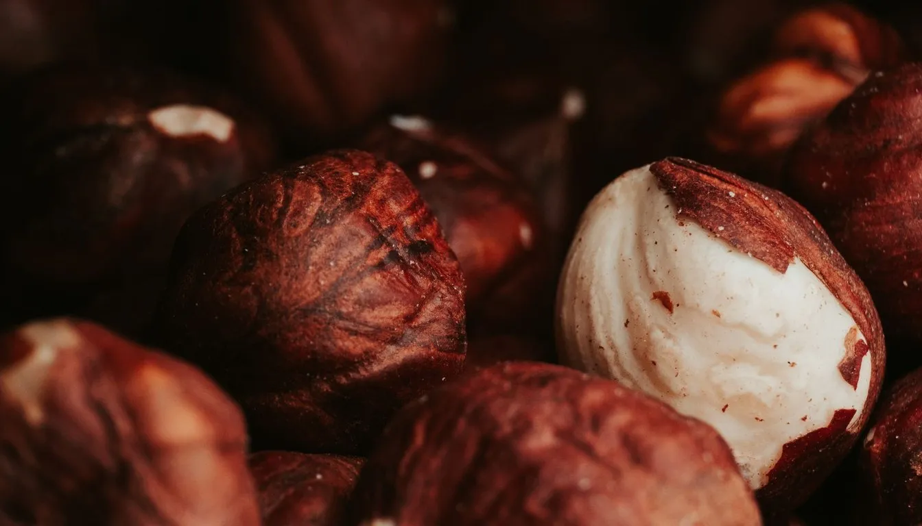 Close-up of shelled kukui-style nuts