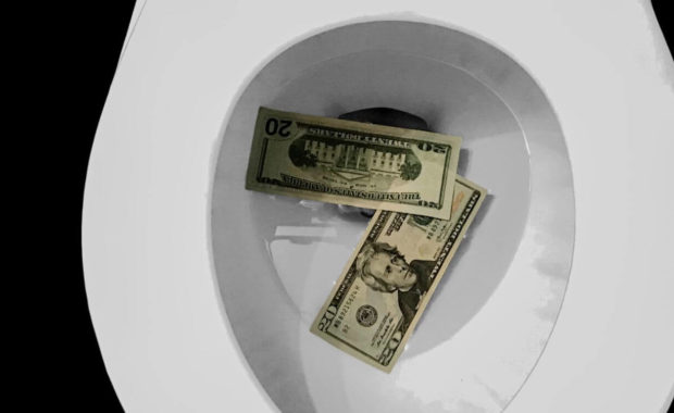 cash in a toilet saved by hiring Cincinnati plumbers